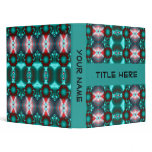 Turquoise circle pattern binders