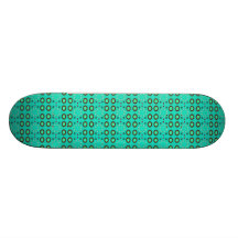 turquoise circle pattern skateboard decks