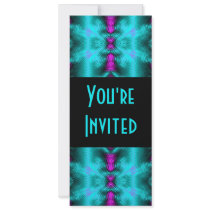 turquoise circles personalized invite