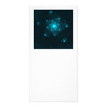 Turquoise Color Abstract Fractal. Picture Card