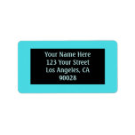 turquoise color labels