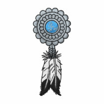 Turquoise Concho embroidered shirts