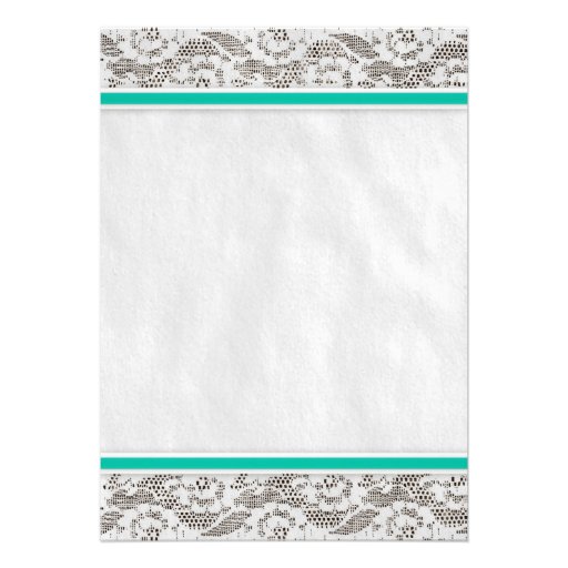 Turquoise Country Lace Wedding Invitations