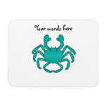 Turquoise crab rectangular magnet