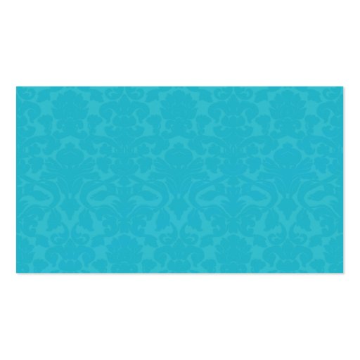 Turquoise & Cream Wedding Table Thank You Cards Business Cards (back side)