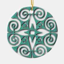 Turquoise Curling Decoration Ornament
