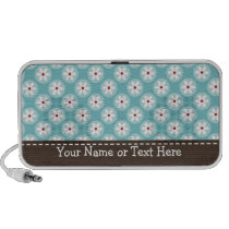 Turquoise Daisy Portable Doodle Speakers Personali
