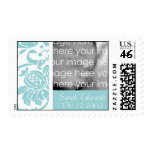 Turquoise Damask stamp