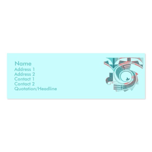 Turquoise Dawn Profile Cards Business Card