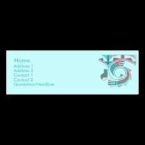 Turquoise Dawn Profile Cards business cards