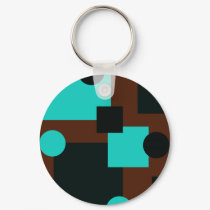 Turquoise Deco Keychain