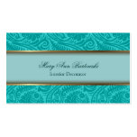 Turquoise Decorative Ornate Business Card