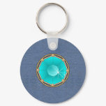Turquoise & DENIM CUSTOM KEYCHAINS