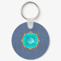 Turquoise & DENIM CUSTOM KEYCHAINS by RanchLady Turquoise & DENIM CUSTOM KEYCHAINS