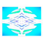 Turquoise Diamond Geometry Abstract Art Post Cards