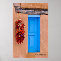Turquoise Door Poster