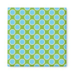 Turquoise Dots on Green magnets
