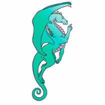 turquoise dragon photo sculptures