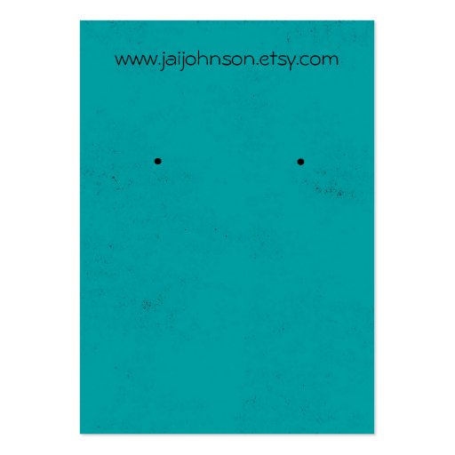 Turquoise Earring Cards Business Cards (front side)