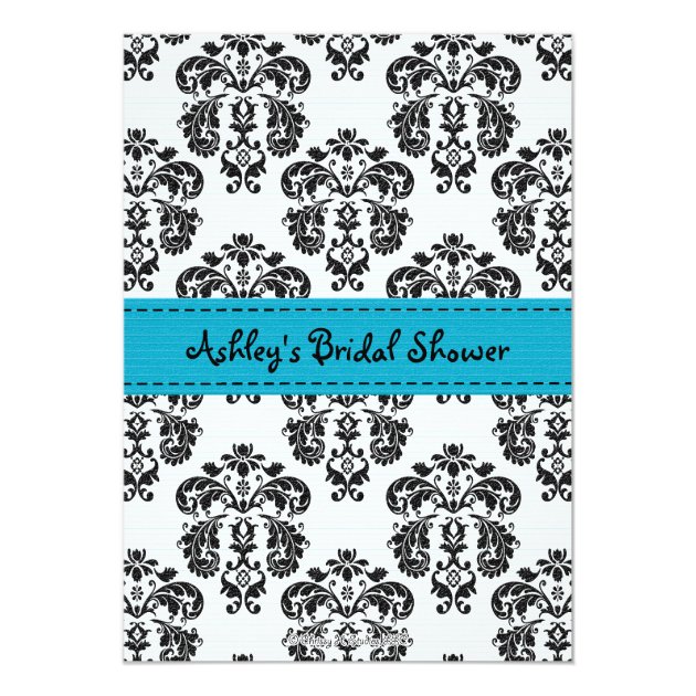 Turquoise Eiffel Tower Parisian Bridal Shower Card