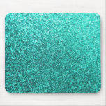 Turquoise faux glitter graphic mousepads
