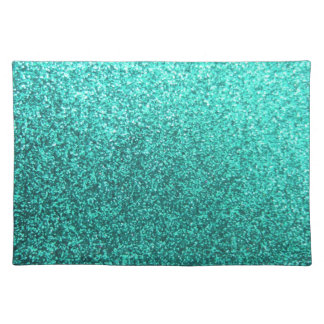 turquoise faux glitter graphic placemat turquoise faux glitter graphic placemat