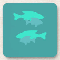 Turquoise fish Cork Coaster cork coasters