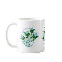 Turquoise Flower Buds mugs by AJsGraphics Turquoise Flower Buds mugs