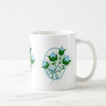 Turquoise Flower Buds mugs