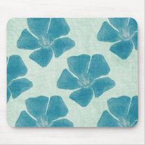 Turquoise Flowers Mousepad