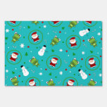 Turquoise frogs santa claus snowmen signs
