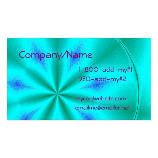 Turquoise Fruit Color Business Card