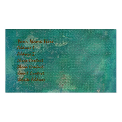 Turquoise Gem Business Card (front side)