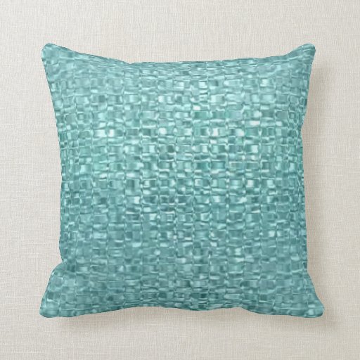 Turquoise Glass Throw Pillow Zazzle