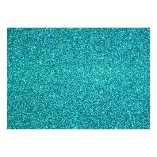 Turquoise glitter bling business card (back side)