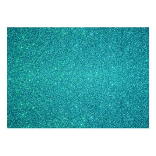 Turquoise glitter business cards (back side)