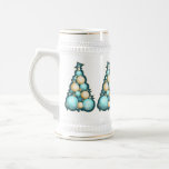Turquoise & Gold Bubbles Christmas Trees Coffee Mugs