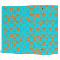 Turquoise Gothic Lace 3 Ring Binder