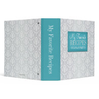 Turquoise & Gray Damask 2