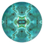 Turquoise Green Abstract Plate