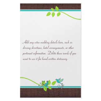 Turquoise Green Brown Love Birds Stationery stationery
