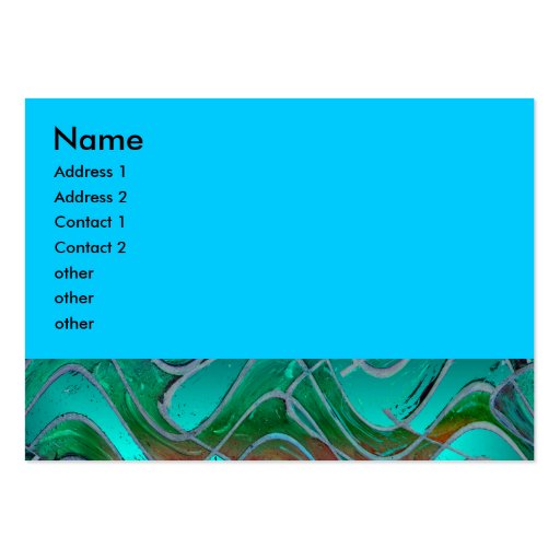 turquoise green business card