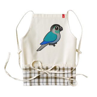 Turquoise Green-cheeked Conure Zazzle HEART Apron