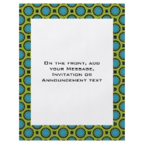 turquoise green circles custom flyer