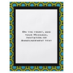 turquoise green circles personalized flyer