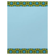 turquoise green circles customized letterhead