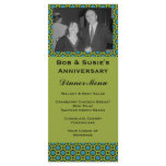 Turquoise green Circles Menu Custom Rack Card