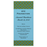 Turquoise Green Circles Menu Rack Card Design