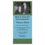 Turquoise green Circles Menu Customized Rack Card