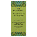 Turquoise Green Circles Menu Rack Cards